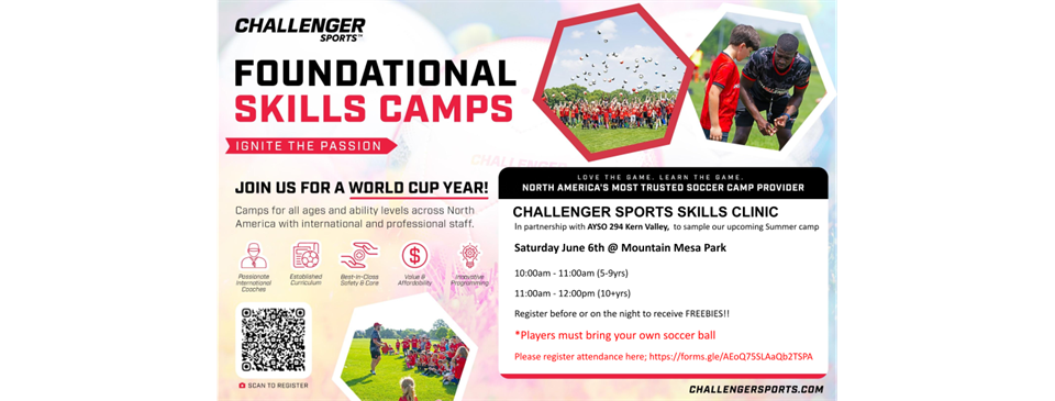 Challenger Sports - Free Soccer Clinic